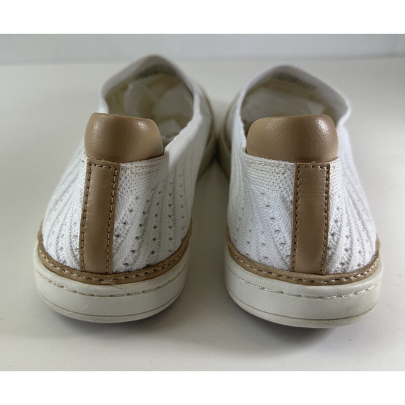 UGG Sammy Chevron Sneakers Slip On Walking Shoes White & Tan Women's Size 10 - Picture 15 of 16